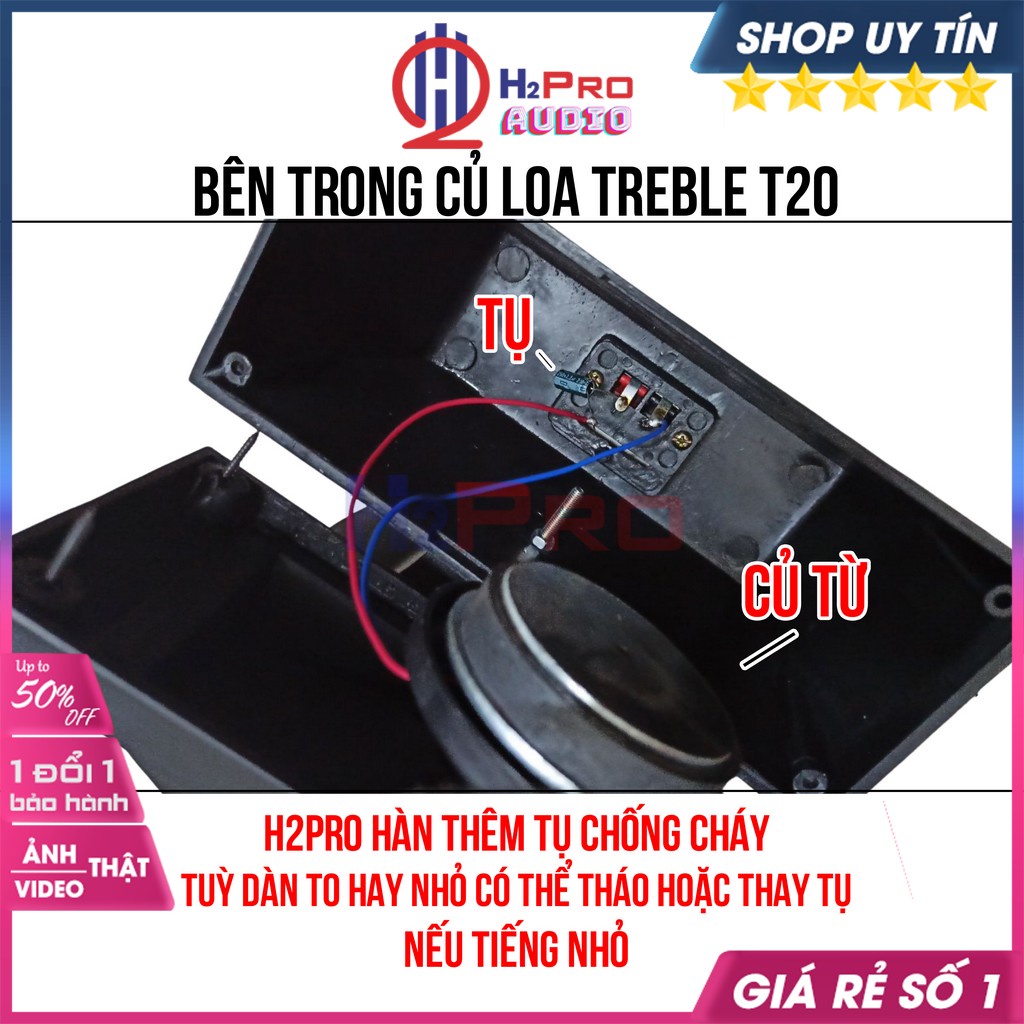 2 Loa Treble Rời Thumper AT20 200W Chính Hãng, Loa Siêu Tép Tiếng Treble Sáng, Nghe Hay, H2Pro Hàn Sẵn Tụ-H2Pro Audio