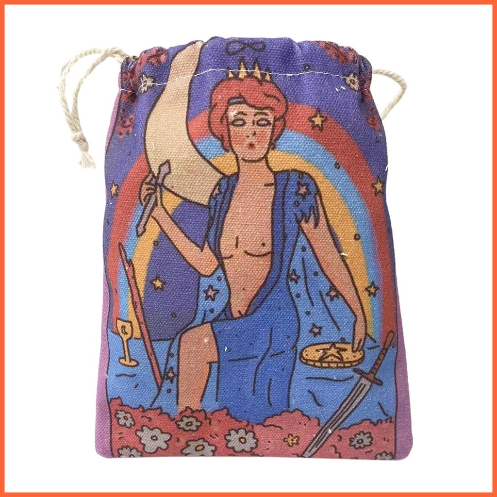 Túi Dây Rút Vải Lanh Cotton Đựng Thẻ Bài Tarot / Bài Tarot Tiện Dụng