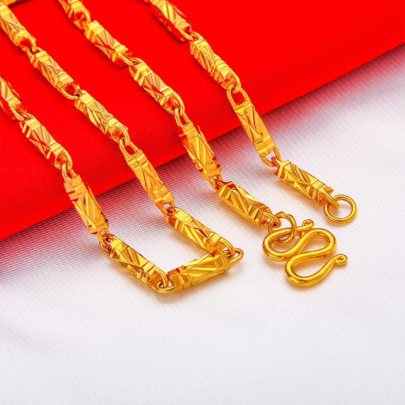 Dây Chuyền Mạ Vàng Mặt Lục Giác Thời Trang Cho Nam