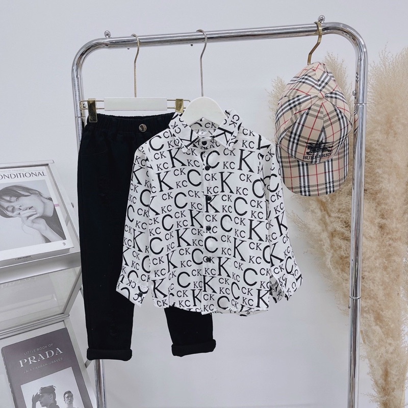 Áo sơ mi lụa siZe đại cho bé trai