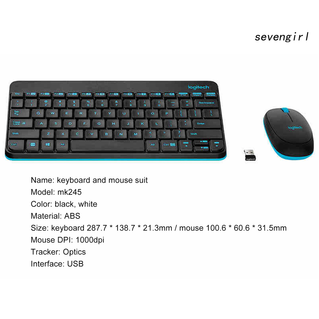 Bộ Bàn Phím Và Chuột Không Dây Logitech Mk245 Chất Lượng Cao