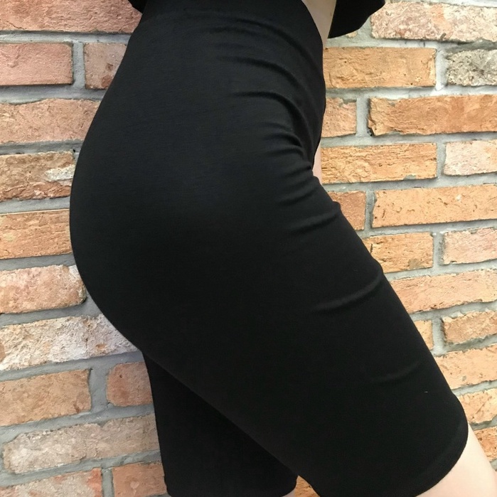 Quần legging nữ quần ngố nữ biker cuộn tím thái RP Clothing vải cotton cao cấp co giãn tốt tập yoga gym RPLG01