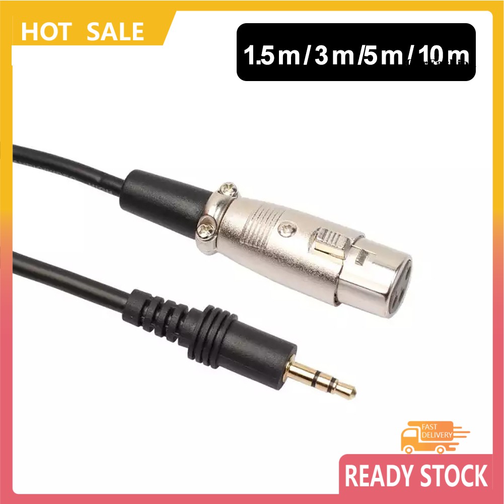 Dây Cáp Chuyển Đổi Âm Thanh Từ Giắc Cắm 3.5mm 1 / 8inch Sang Xlr 3 Pin Chuyên Dụng