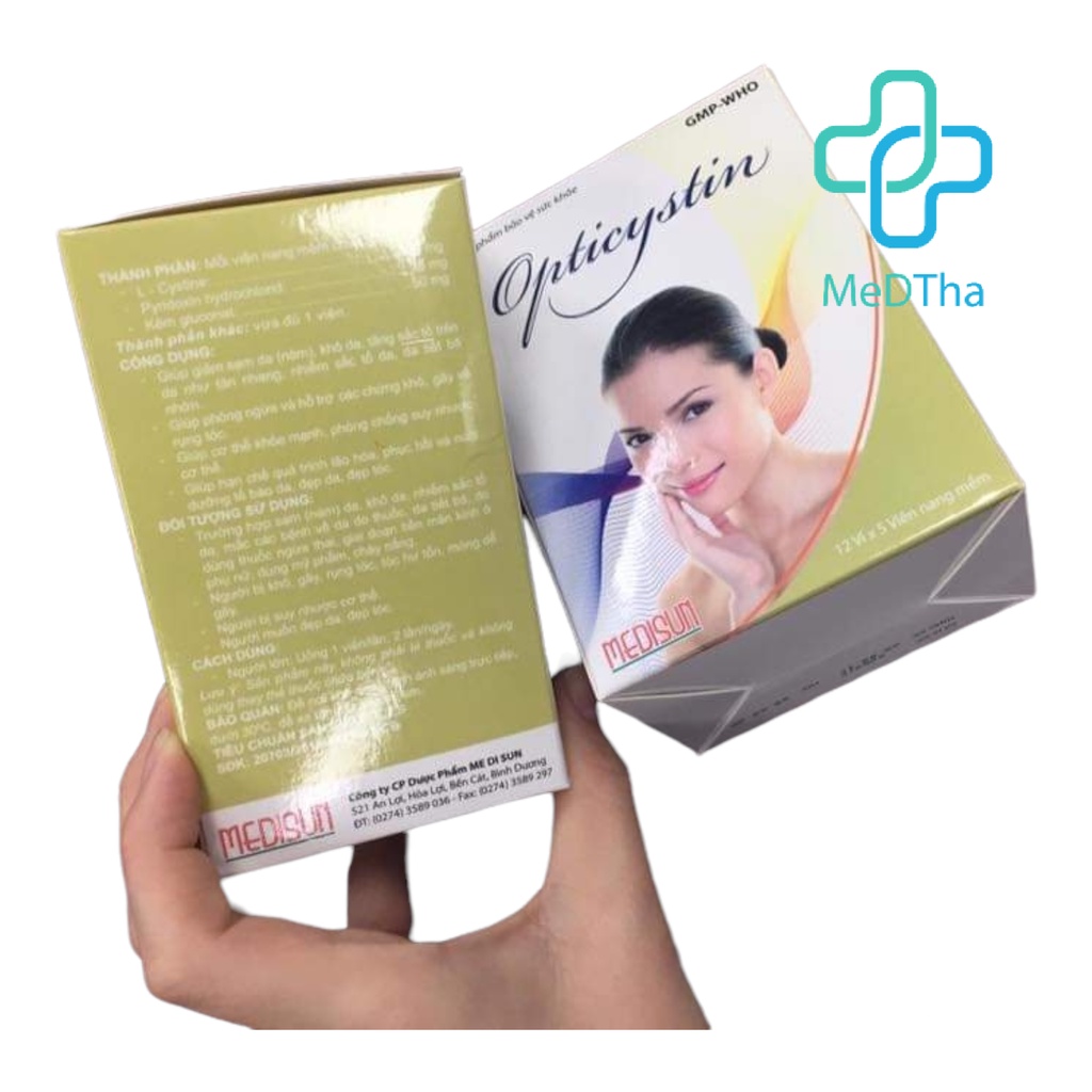 Opticystin - Viên Uống Giảm Nám, Đẹp Da, Rụng Tóc, Chống Lão Hóa (Hộp 60 Viên) [Chính Hãng]