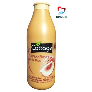 Sữa Tắm Dưỡng Ẩm Cottage La Pêche Blanche White Peach 750ml ( Hương Đào )