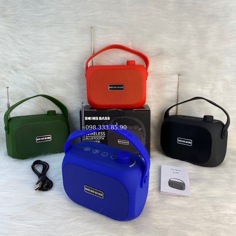 Loa bluetooth mini Cao cấp Booms Bass có quai cầm tay