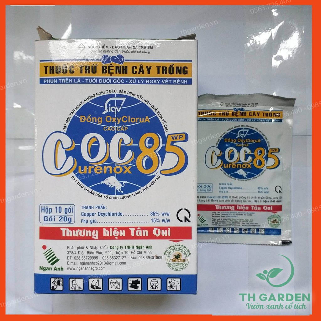 Sản Phẩm Phòng Trừ Nấm Bệnh Thuốc Coc85 (Curenox OC 85WP)  - Thuốc Coc 85 trị nấm bệnh cao cấp phòng trừ bệnh chết nhanh