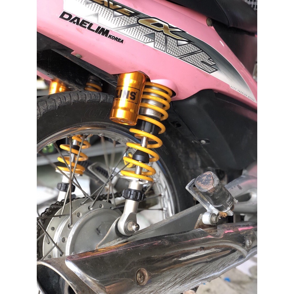 Phuộc Ohlins bình dầu vàng gắn Sirius, Wave, Drem, Yupiter, Cúp..