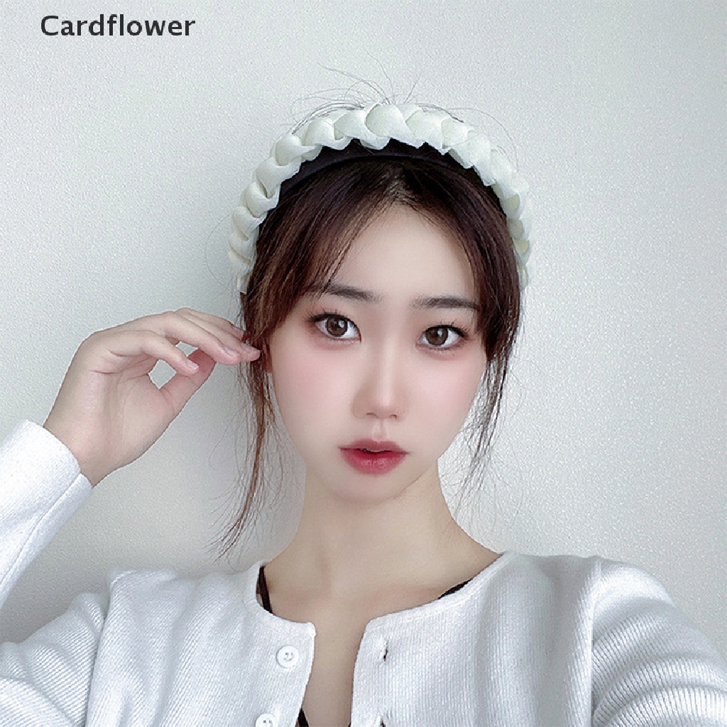 &lt; Cardflower &gt; Băng Đô Bện Tóc Bản Rộng Thời Trang Đang Giảm Giá