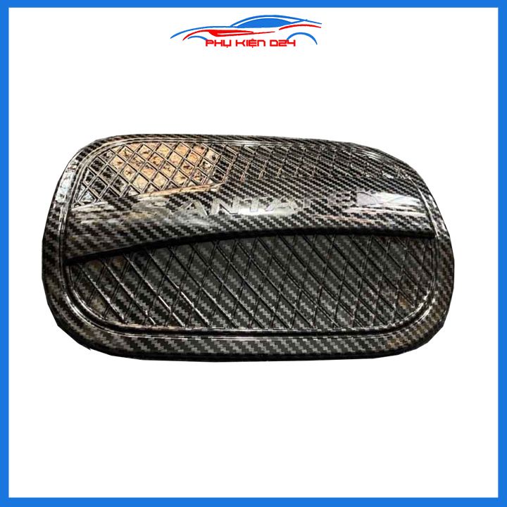 Ốp nắp bình xăng Santafe 2019-2020-2021-2022-2023 vân cacbon chống trầy trang trí ô tô