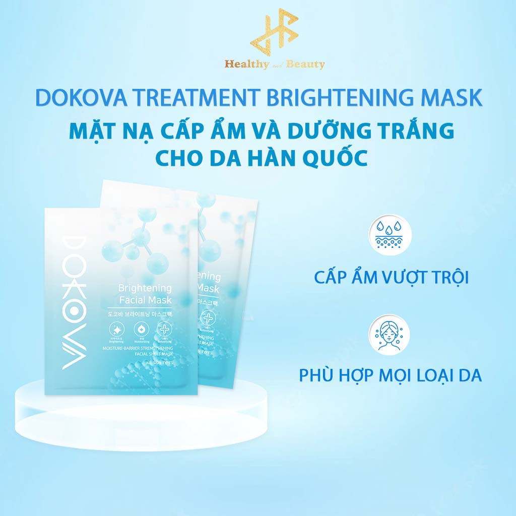Mặt nạ cấp ẩm và dưỡng trắng cho da Hàn Quốc Dokova Treatment Brightening Mask