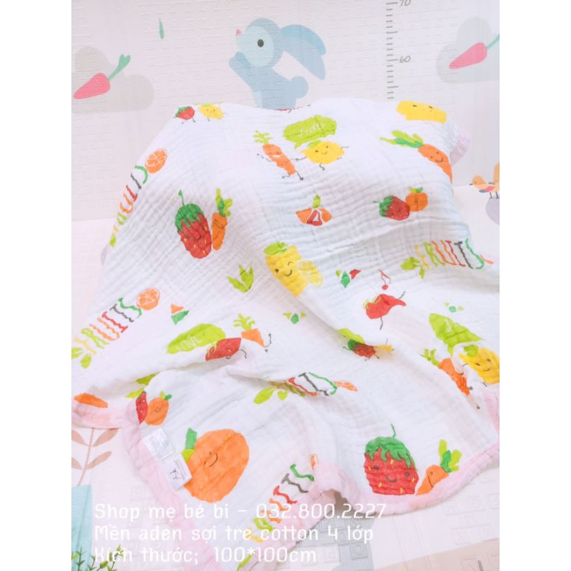 Chăn/ Mền Sợi Tre Aden Siêu Mềm 4 Lớp Cotton Cho Bé
