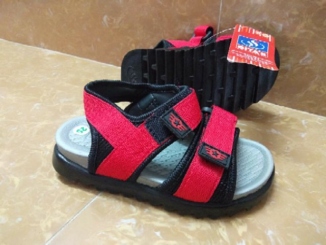 Dép sandal bitas bé trai đế êm (size 25-30) đỏ, đen