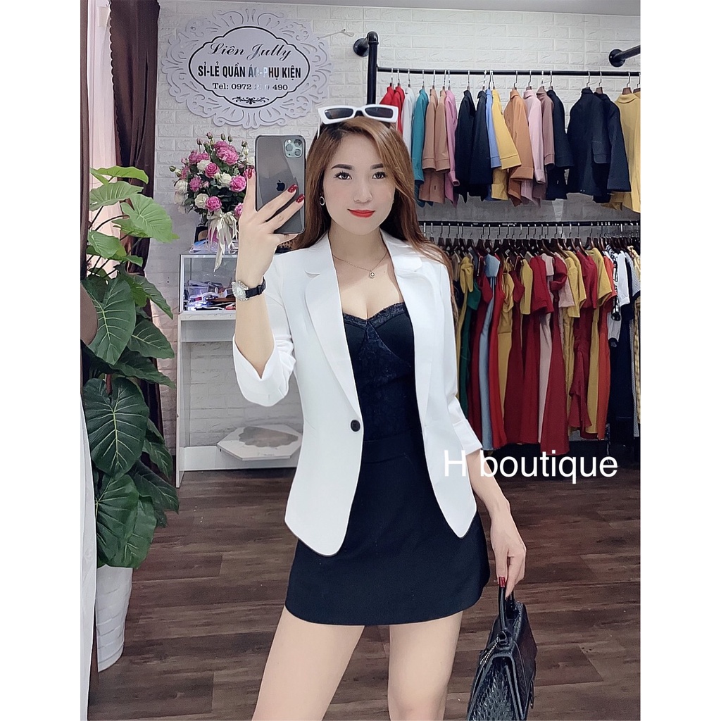 Áo Vest công sở tay lỡ 1 cúc cao cấp.