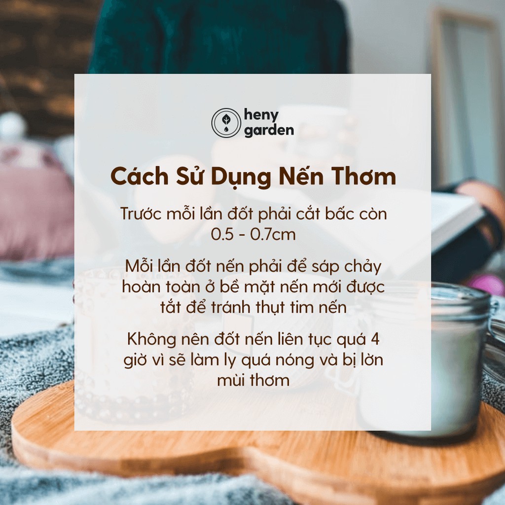 Combo Tự Làm Nến Thơm 100 Gram Dùng Tinh Dầu Phối Hương Cao Cấp Heny Garden – Kho Nguyên Liệu