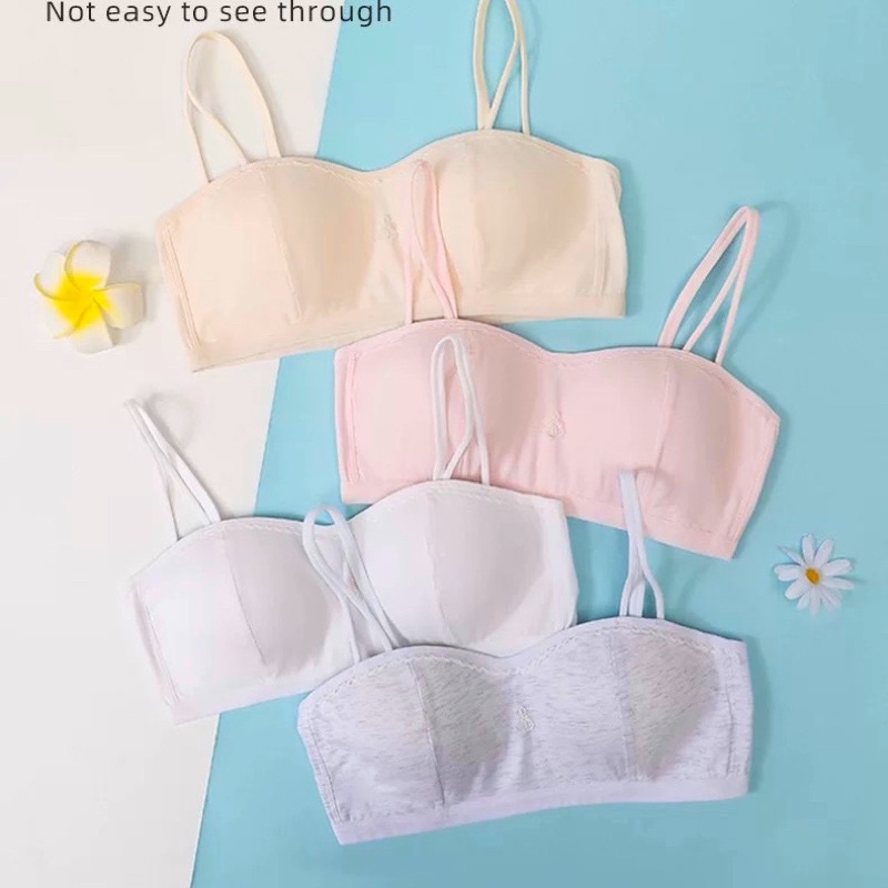 Áo Lót Bra Học Sinh Cup Ngang, Mút Mỏng Nâng Ngực Liền Mảnh