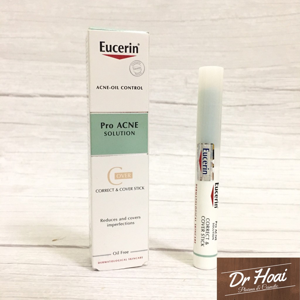 [Chính Hãng] Kem, Bút Che Khuyết Điểm EUCERIN Pro Acne Correct & Cover Stick - Giảm Mụn, Mờ Thâm 2g | BigBuy360 - bigbuy360.vn