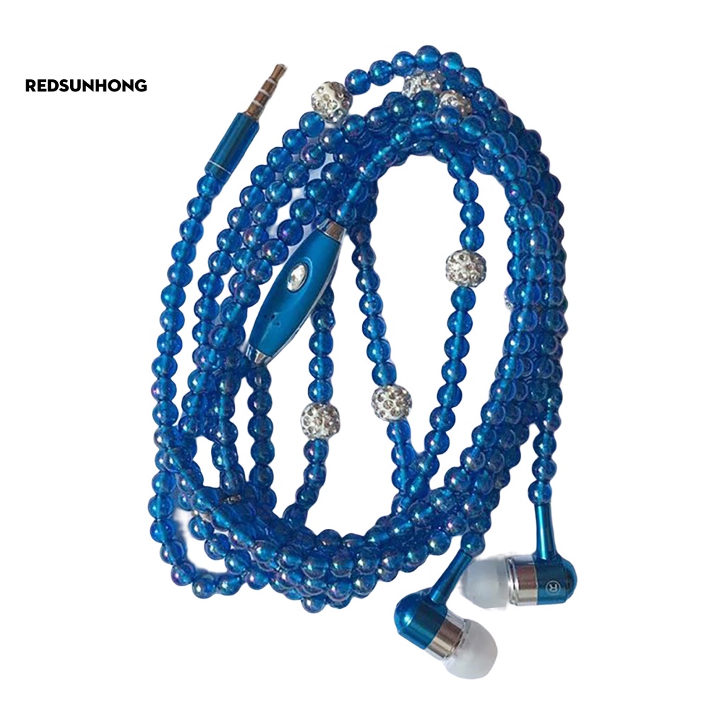 [RSH.z] Tai Nghe Nhét Tai Có Dây Chuỗi Ngọc Trai Giả Bằng ABS Cách Âm Dùng Làm Quà Tặng Sinh Nhật