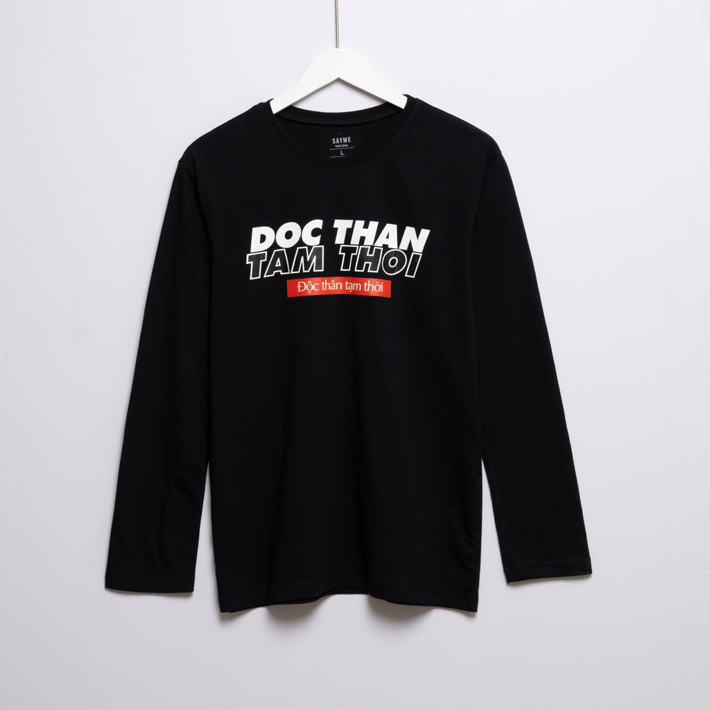 Áo sweater nam dài tay Sayme Độc Thân Tạm Thời MCTS1111