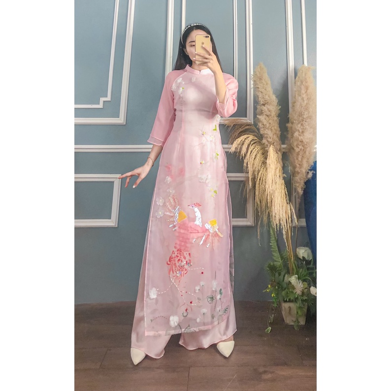 ÁO DÀI HỒNG HẠC