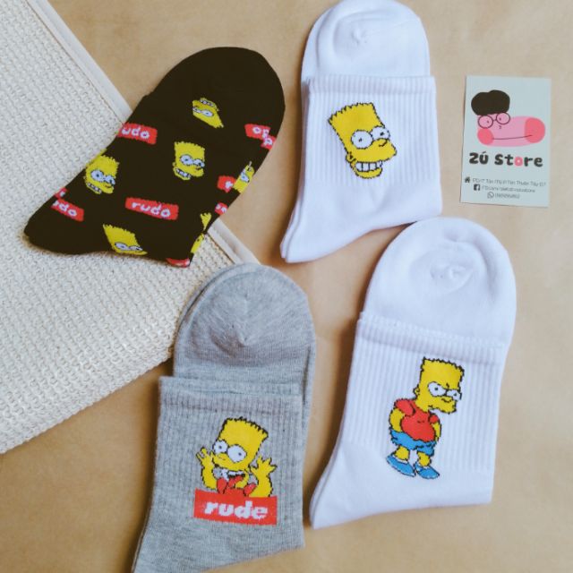 Vớ cổ cao SIMPSON - dòng Unisex cao cổ - có sẵn.