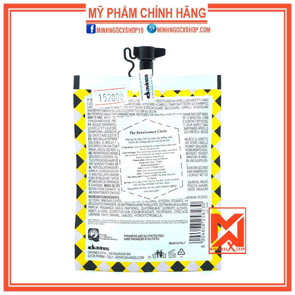 Mặt nạ siêu phục hồi DAVINES THE RENAISSANCE CIRCLE 50ml chính hãng | BigBuy360 - bigbuy360.vn
