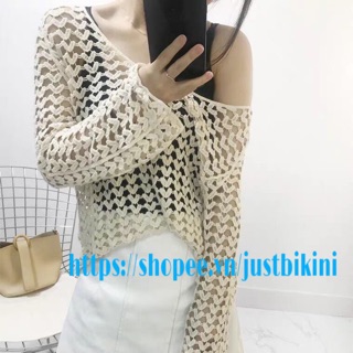 Áo lưới mặc ngoài bikini, bra