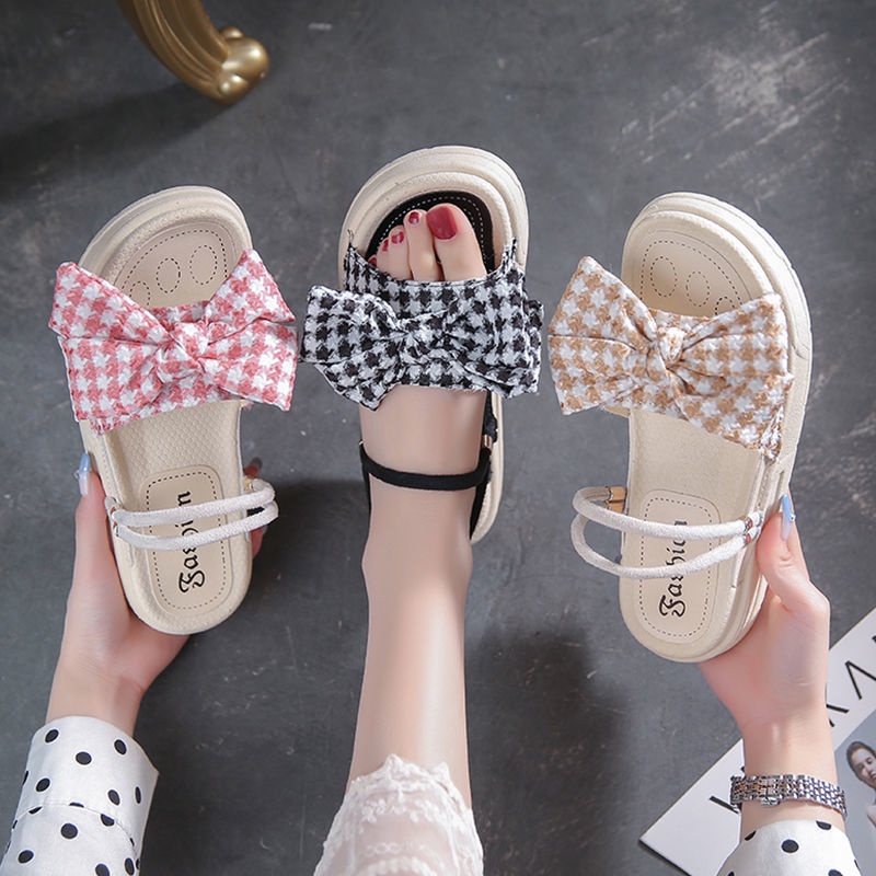 Giày Sandal Nữ Đế Dày Mềm Mại Phong Cách Roman