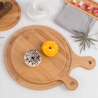 [Lạ Decor] Thớt gỗ tròn có tay cầm chụp ảnh
