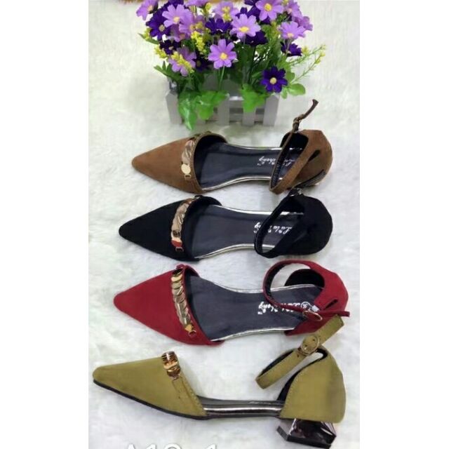 Giày búp bê da lộn cực đẹp