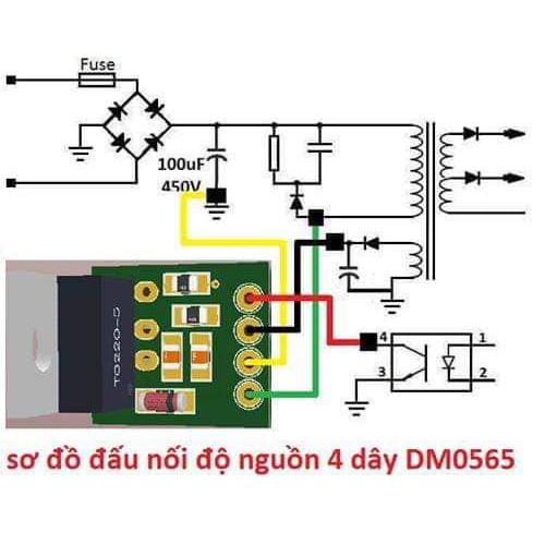 Nguồn độ DM0565, cải nguồn 4 dây, độ nguồn 5 dây combo 10 chiếc SP001085