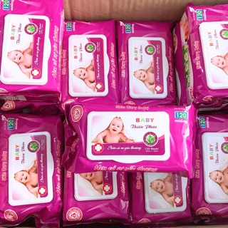 [ Giá Sốc ] Khăn Ướt Thiên Phúc Baby Tím Hàng Chuẩn Skin Cary Baby
