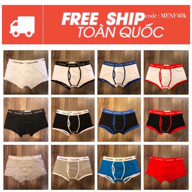 Quần lót boxer nam cotton vnxk