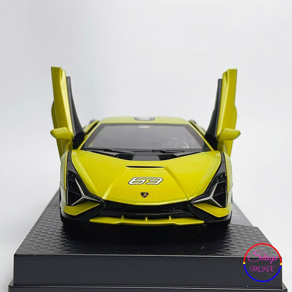 Xe đồ chơi mô hình sắt Lamborghini Sian FKP 37 TẶNG KÈM BIỂN SỐ tỉ lệ 1:32 hãng XHD