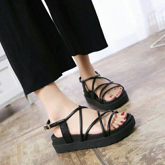 ] Sandal dây chéo sợi mảnh