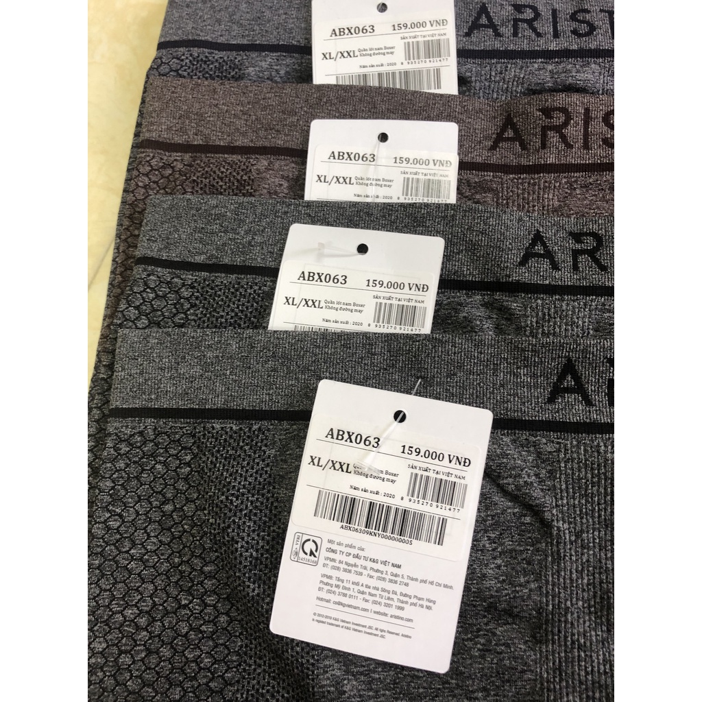 Combo 3 Sịp dệt Boxer ❤️FREESHIP❤️ Quần Sịp đùi Nam ARISTINO sợi tre kháng khuẩn cao cấp, Chính hãng