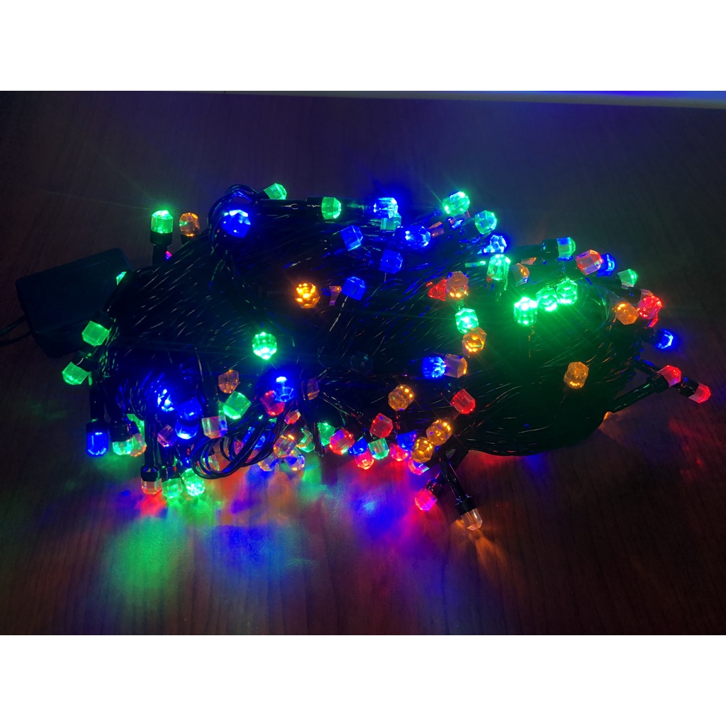 Đèn Led Kim Cương 6 Màu, Đèn Nháy 50m 20m 10m 5m Trang Trí Khuôn Viên Tiểu Cảnh Dcecor Loại Đẹp Phích Cắm Liền - Bán Sỉ