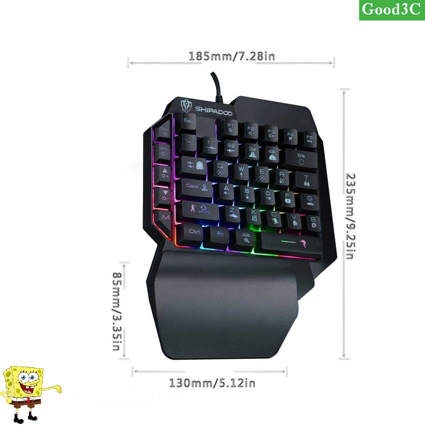 Small Keyboard One-Handed Game Membrane Keyboard Left Hand Keyboards