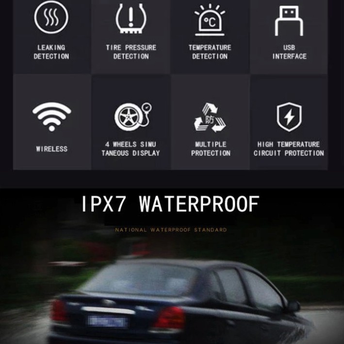 Sản Phẩm Cảm biến áp suất lốp dạng tẩu gắn van trong xe hơi, ô tô TPMS C110 .