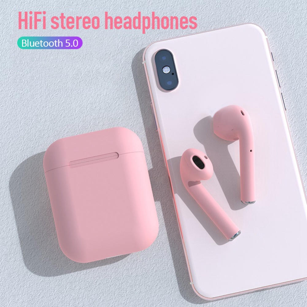 Tai nghe không dây Bluetooth 12 Tws có hộp sạc, tương thích với Ios và Android