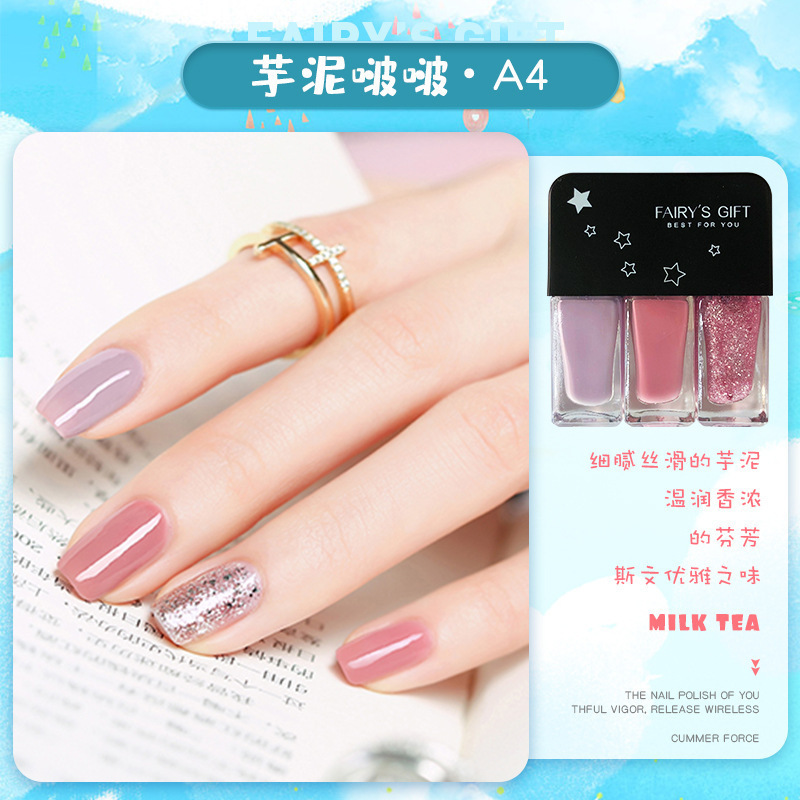 Set 3 món nhũ sơn móng tay Fairys Gift dễ thương nail nhiều màu