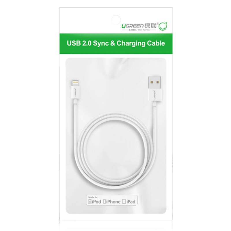 Mua ngay Cáp USB Lightning MFi dùng cho iPhone 5/5s/6/6s iPad hoặc iPod, dài từ 0.25-2m UGREEN US155 [Giảm giá 5%]