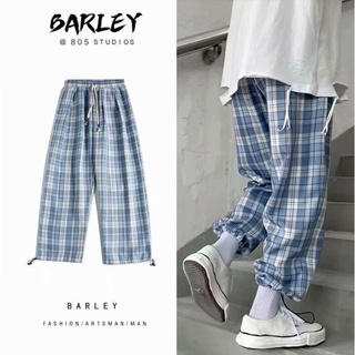 Quần Kẻ Caro Nam Nữ Mặc 2 Kiểu Ống Suông Và Jogger Bo Gấu Thể Thao phong cách Hàn Quốc