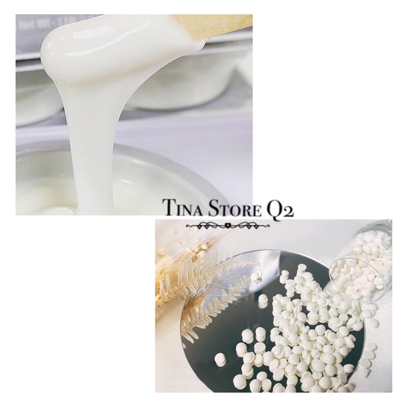 Combo nồi nấu sáp và sáp wax lông tặng kèm mỡ trăn giúp tẩy sạch lông vùng tay chân , bikini , râu - tinastoreq2