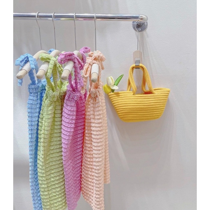 Váy ren mềm thắt dây cho bé gái