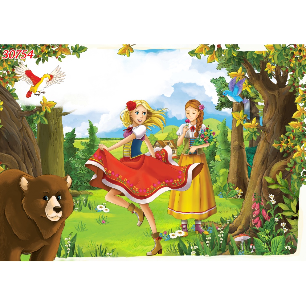 Tranh Dán Tường HOẠT HÌNH 3D Hiện Đại đẹp lung linh, hình ảnh chân thực