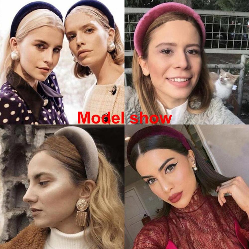 Băng đô nhung cài tóc đơn giản thời trang cho nữ