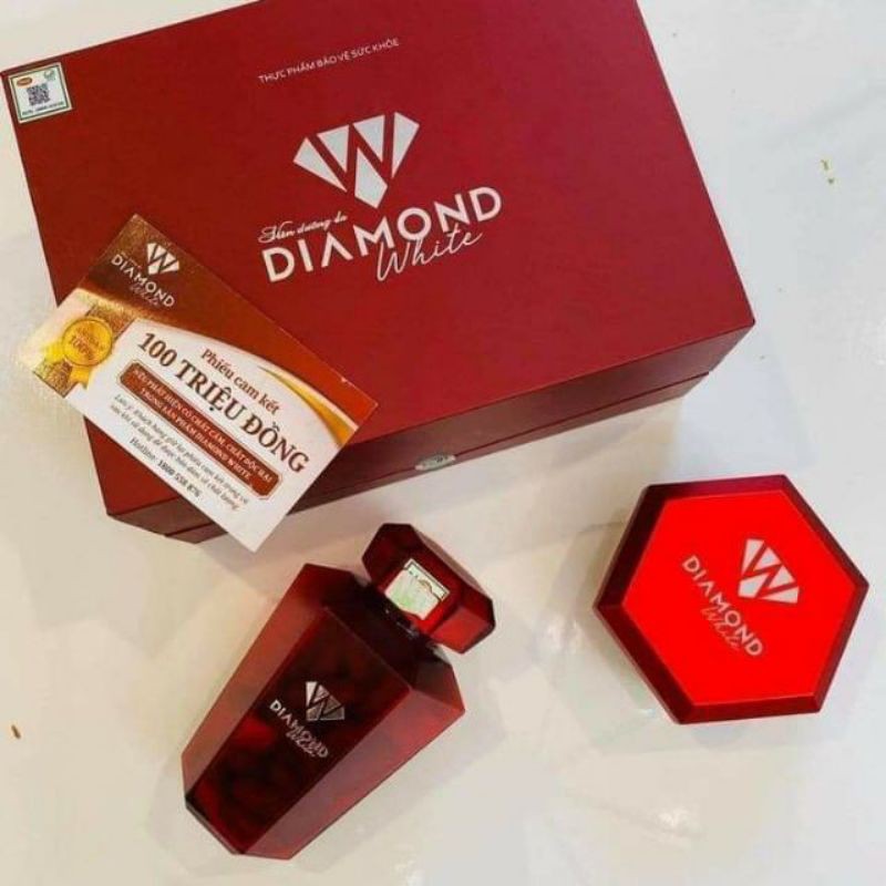 Viên uống trắng da Diamond ngọc trinh đỏ chính hãng ( tem cào) - Hàng chuẩn