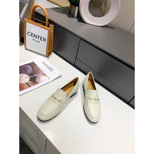 Giày lười da cho nữ thiết kế sang trọng thương hiệu Gucci GC cao cấp