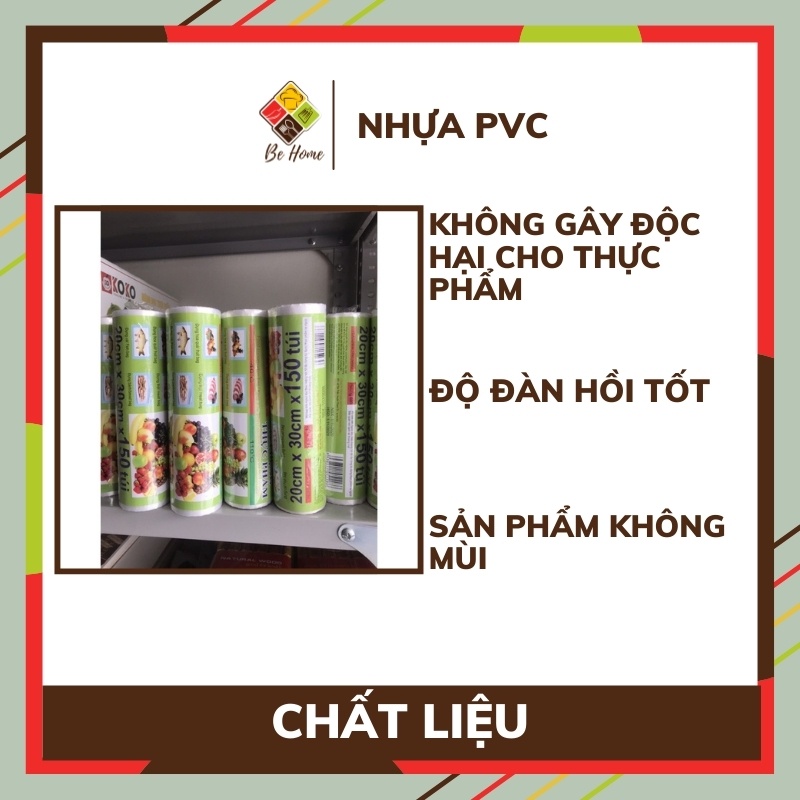 Combo 5 Cuộn túi đựng thực phẩm An Lành BEHOME Cuộn bọc thực phẩm An Lành Màng bọc thực phẩm An Toàn Chất Lượng Cao